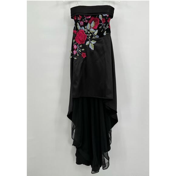 Social Code Women Dress Size 11 Strapless Embroidered Whimsigoth Floral Romantic - Picture 1 of 12